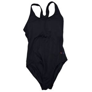 UNOW Pro Training Swimsuit Black Racerback Womens One Piece Swim Sz XS Athletic